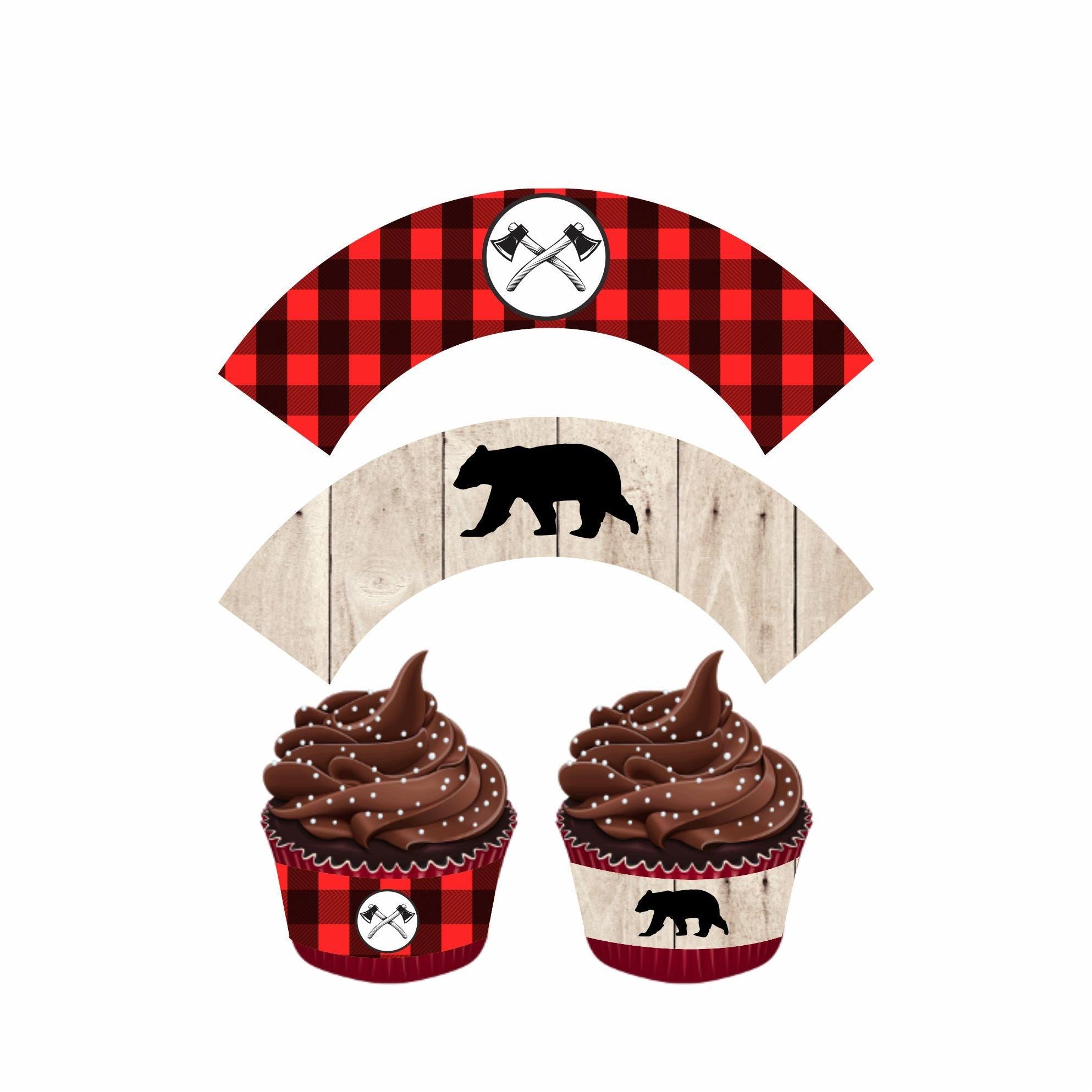 Lumberjack Theme Cupcake Wrappers THEME PARTIES Pretty UR Party