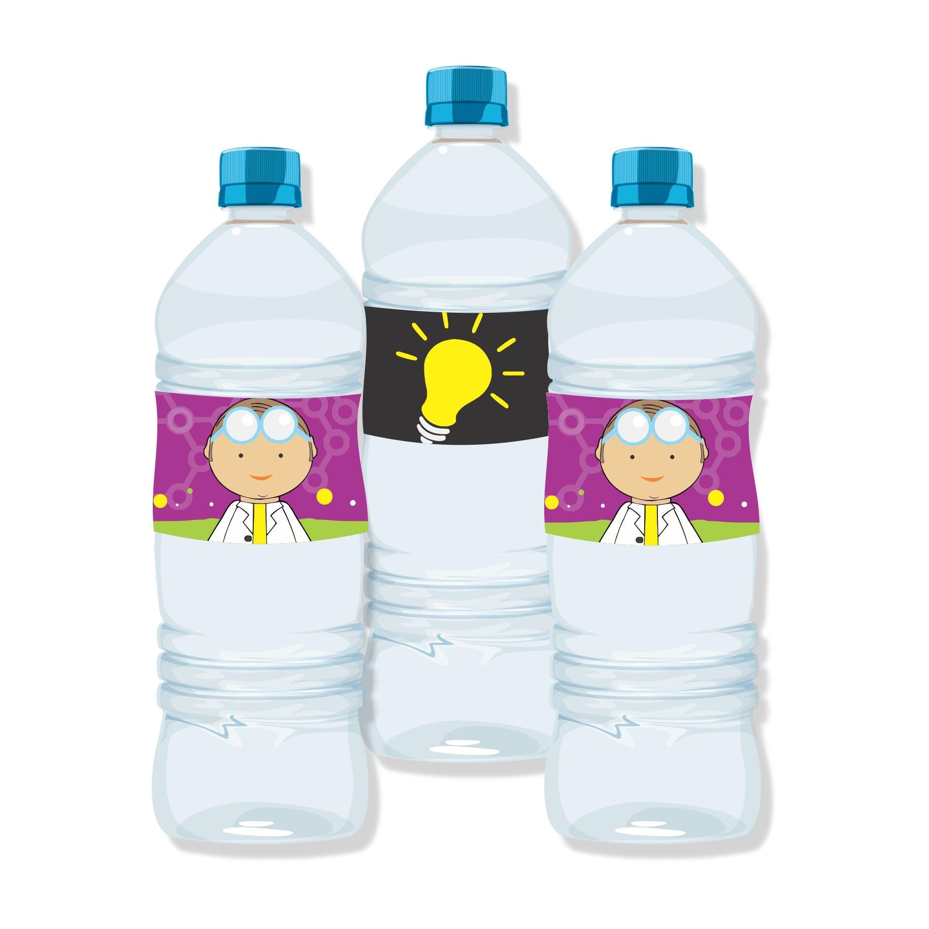 Mad Scientist Water Bottle Labels THEME PARTIES Pretty UR Party