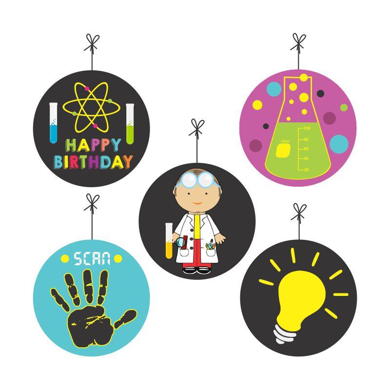 Mad Scientist Party Decorations Kit - 80 pieces combo pack BIRTHDAYS Pretty UR Party