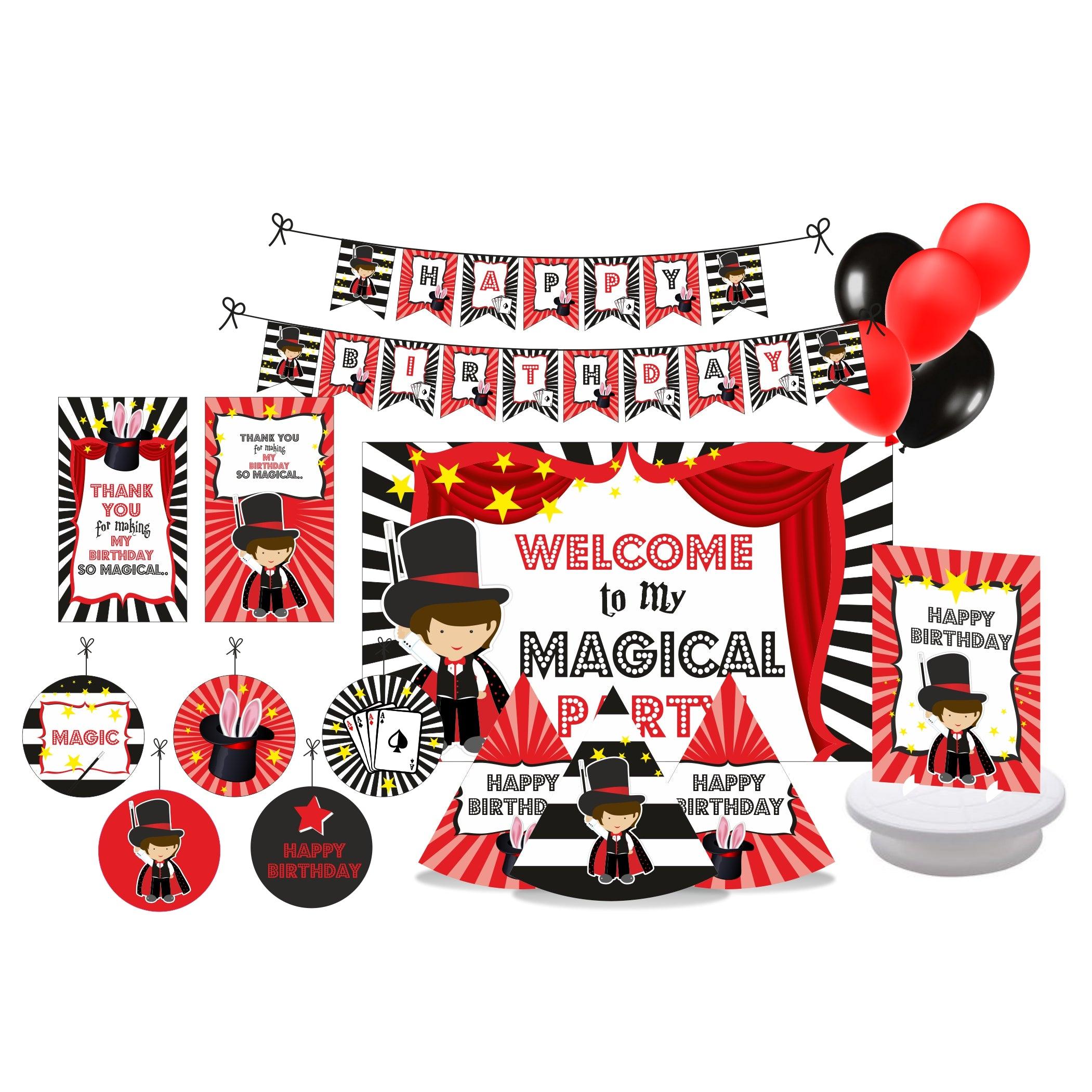 Magic Party Decorations Kit - 80 Pieces Combo Pack BIRTHDAYS Pretty UR Party