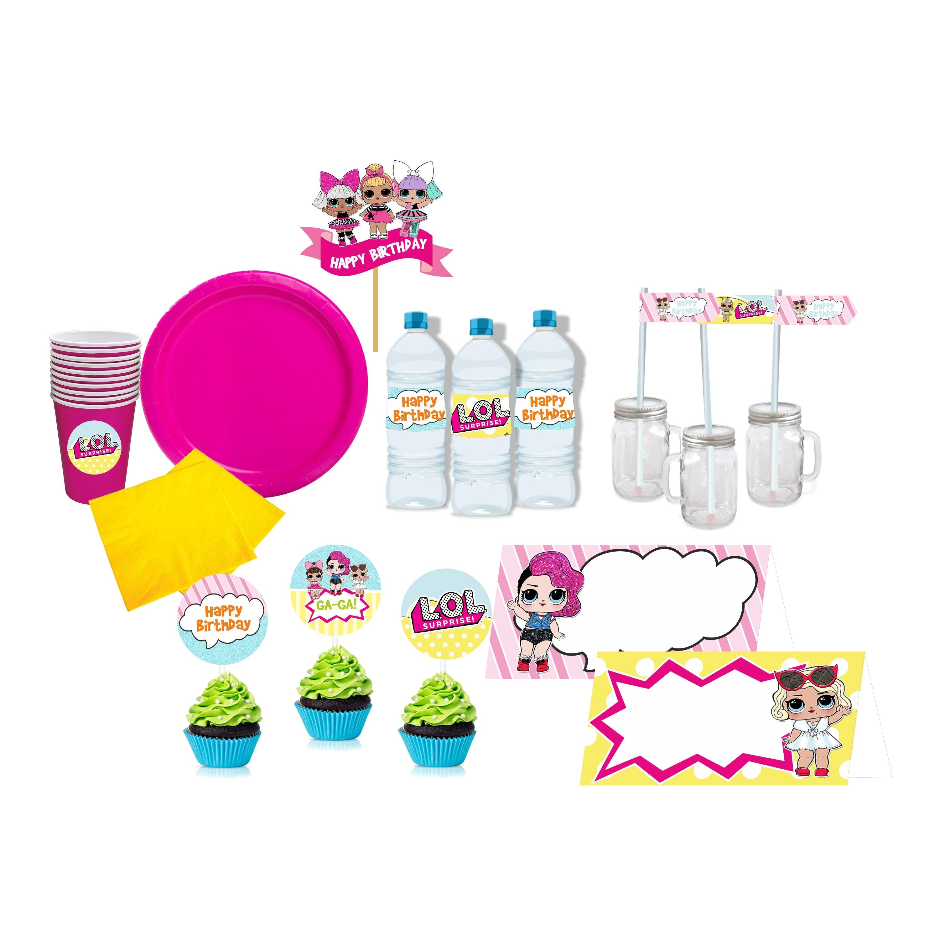 LOL Surprise Tableware Package - 67 pieces Pack BIRTHDAYS Pretty UR Party