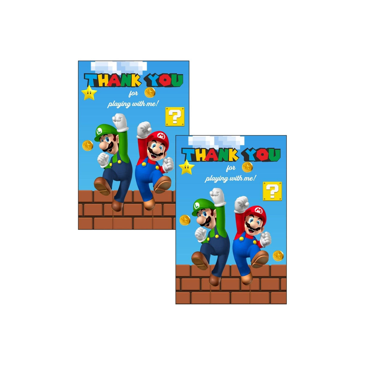 Super Mario Thankyou Cards | Mario Bros. favor tags – PRETTY UR PARTY Super Mario Thankyou Cards | Mario Bros. favor tags – PRETTY UR PARTY