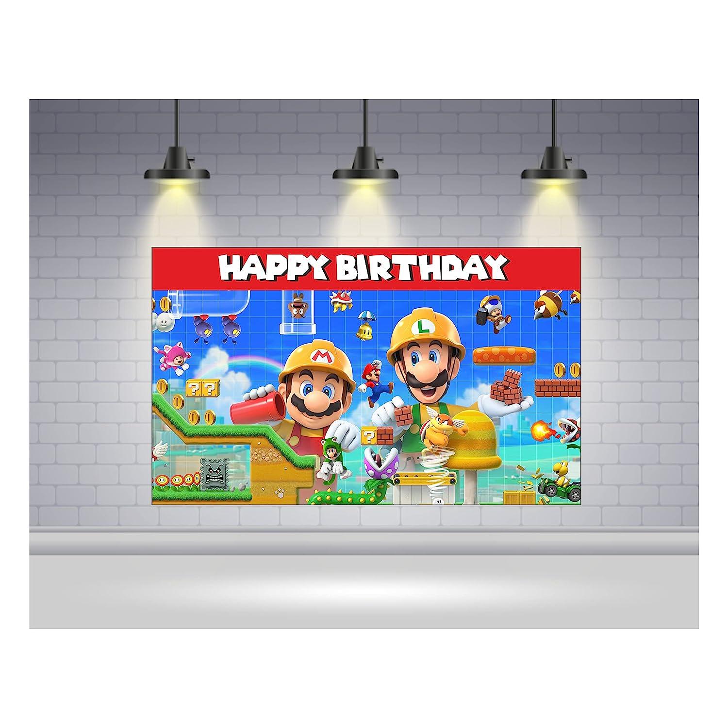Super Mario Bros. Backdrop THEME PARTIES Pretty UR Party