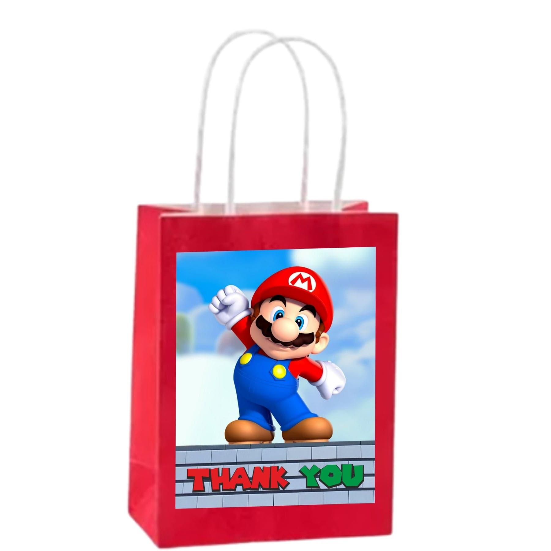 Super Mario Gift bags - Pack of 10 ALL PARTY SUPPLIES Pretty UR Party