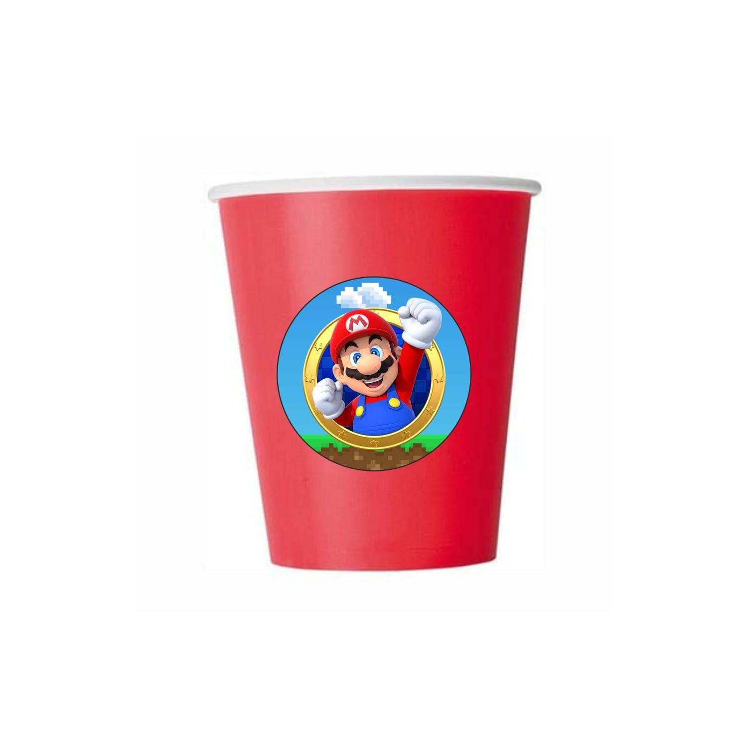 Super Mario theme Paper Cups TABLEWARE Pretty UR Party