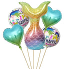 Mermaid Fins Foil Balloons - Pack of 5 BALLOONS PRETTY UR PARTY