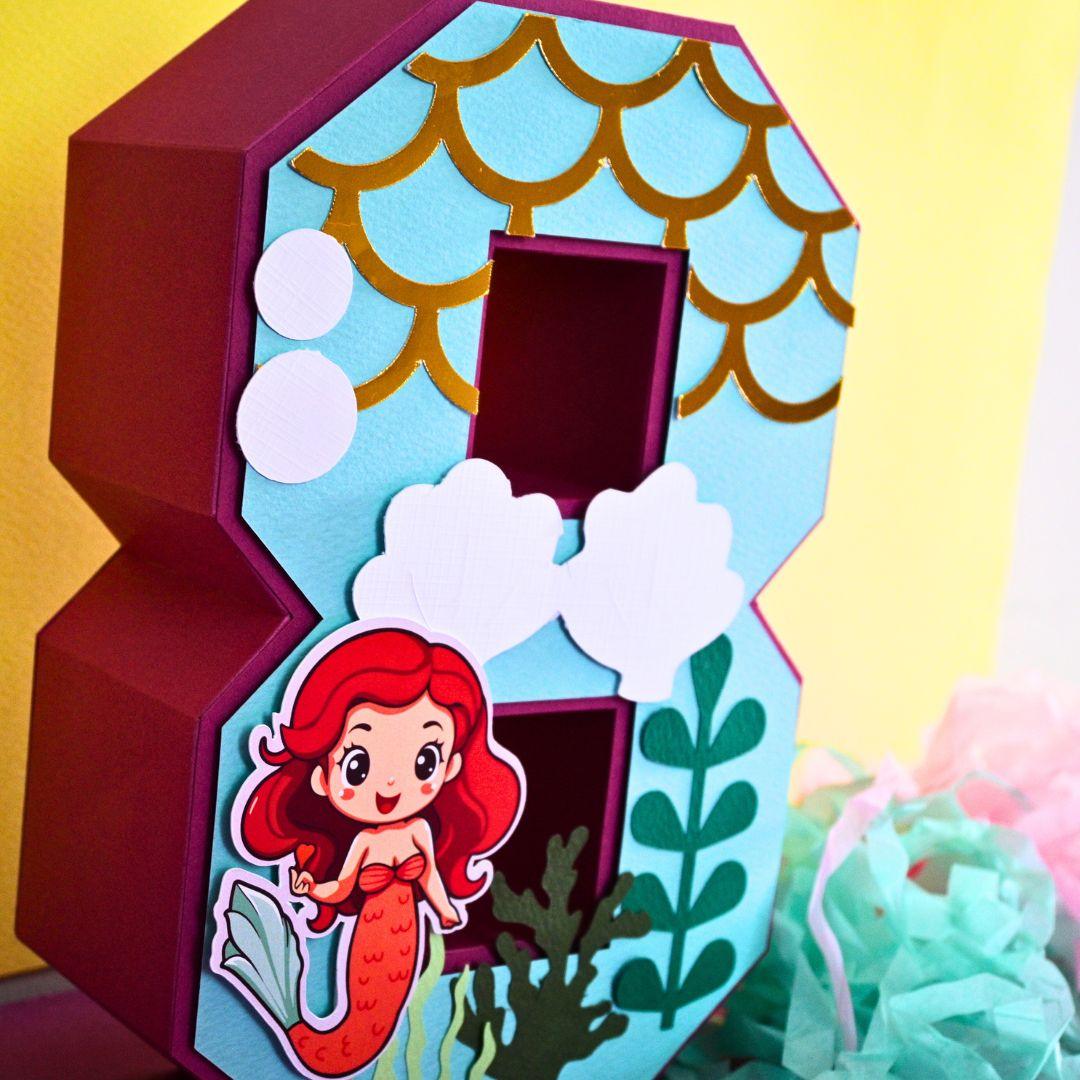 Mermaid 3D Letter / Number HANDCRAFTED PRETTY UR PARTY