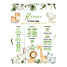 Wild One Milestone Poster PERSONALISED Pretty UR Party