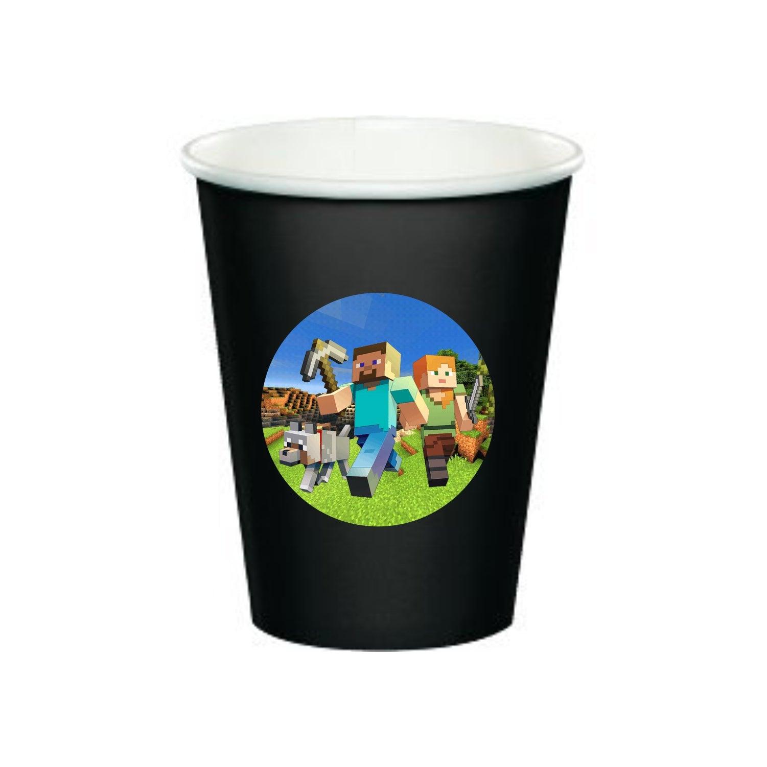 Minecraft theme Paper Cups THEME PARTIES Pretty UR Party