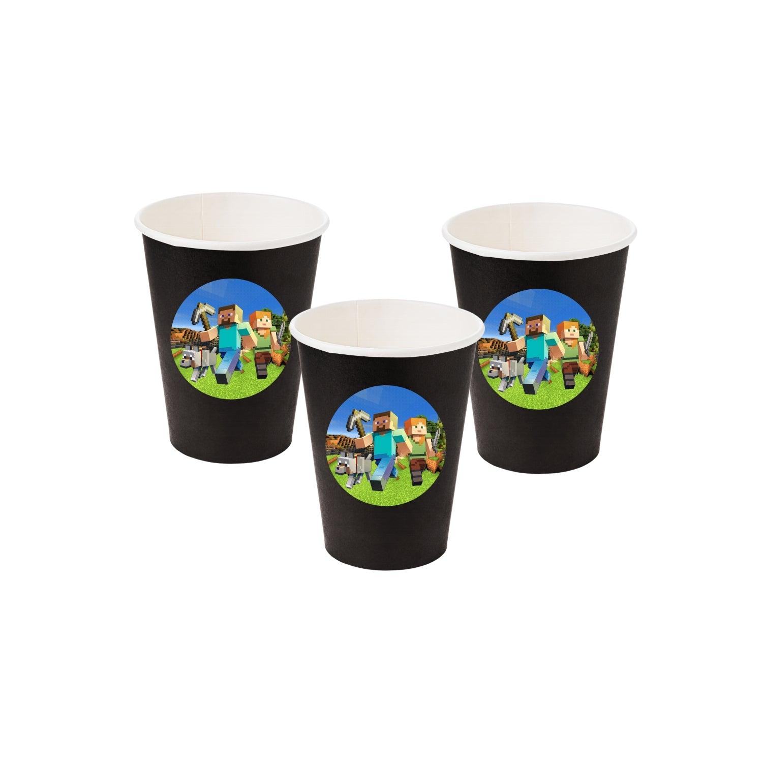 Minecraft theme Paper Cups THEME PARTIES Pretty UR Party