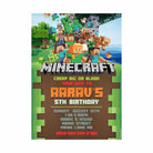 Minecraft Theme Invitations ALL PARTY SUPPLIES Pretty UR Party