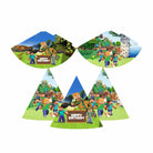 Minecraft Theme Hats - Pack of 10 THEME PARTIES Pretty UR Party