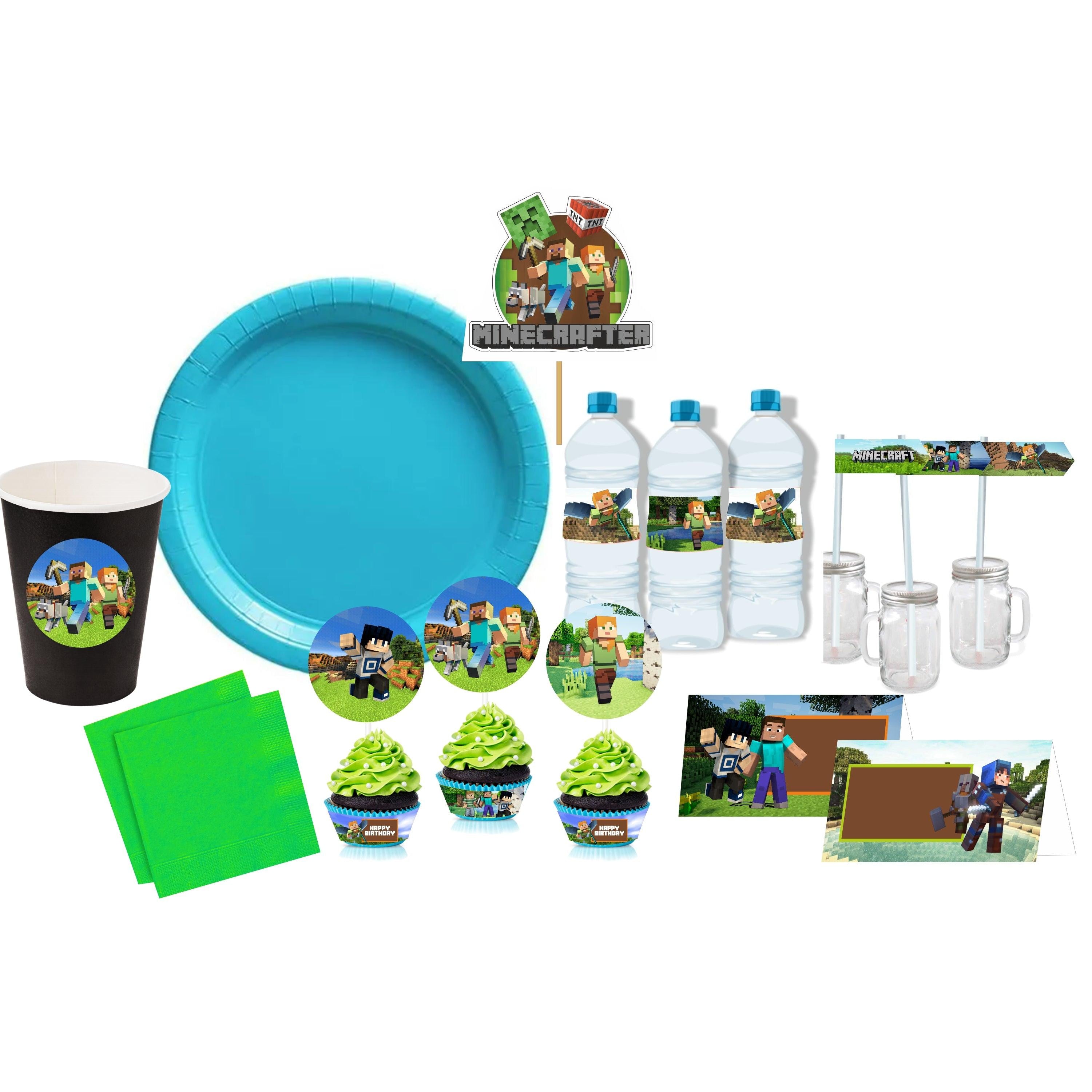 Minecraft Tableware Package - 67 pieces BIRTHDAYS Pretty UR Party