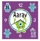 Personalised Monster Clock THEME PARTIES Pretty UR Party