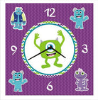 Personalised Monster Clock THEME PARTIES Pretty UR Party