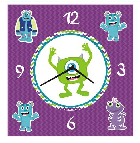 Personalised Monster Clock THEME PARTIES Pretty UR Party