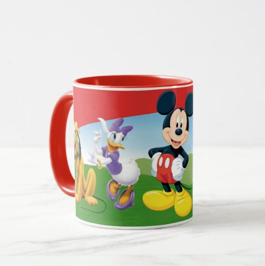 Personalised Inside Colour Mickey Mouse Clubhouse Mug THEME PARTIES Pretty UR Party