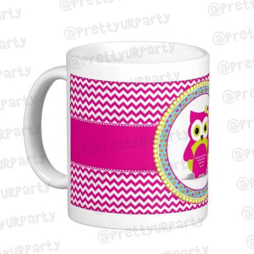 Personalised Girly Owl Mug RETURN GIFTS Pretty UR Party