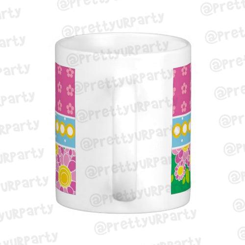 Personalised Flowers Mug RETURN GIFTS Pretty UR Party