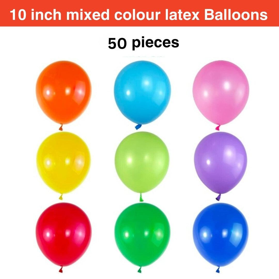 Multicolour Latex Balloon - Pack of 50 THEME PARTIES Pretty UR Party