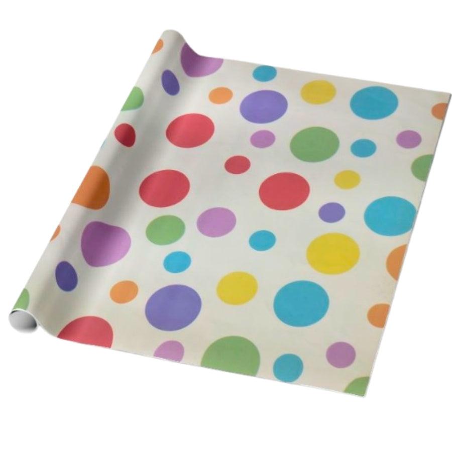 Multicolour polka dots Wrapping paper (pack of 5) RETURN GIFTS Pretty UR Party