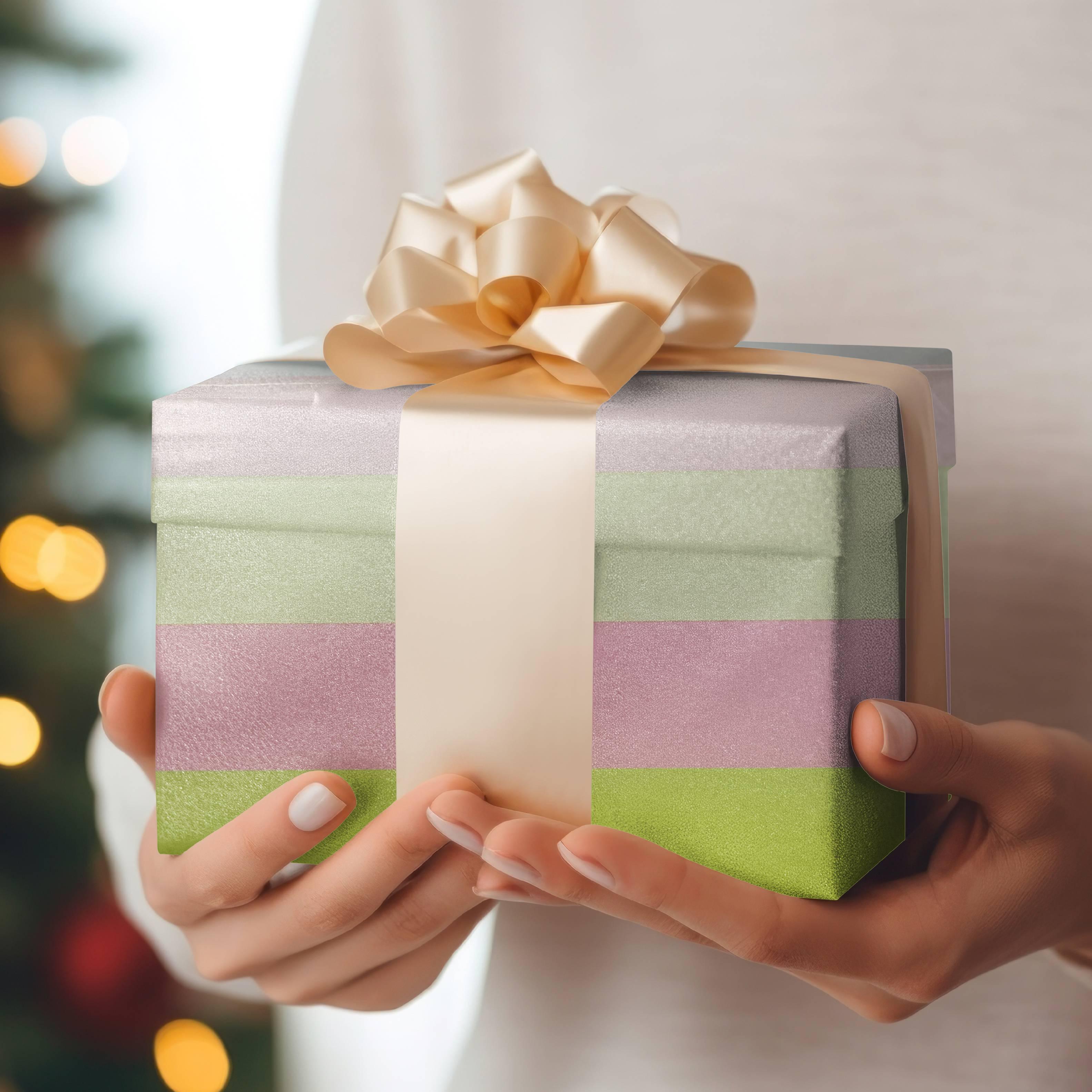 Multicolour Pastel stripes Wrapping paper (pack of 5) RETURN GIFTS Pretty UR Party