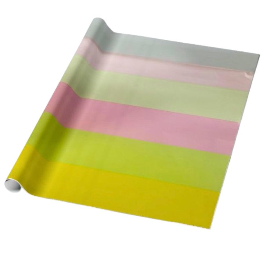 Multicolour Pastel stripes Wrapping paper (pack of 5) RETURN GIFTS Pretty UR Party