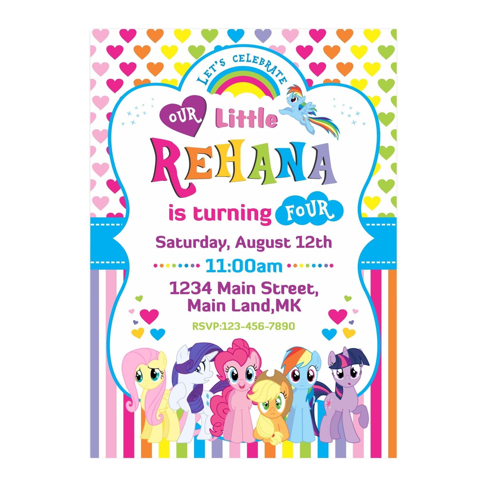 My Little Pony Invitations THEME PARTIES Pretty UR Party