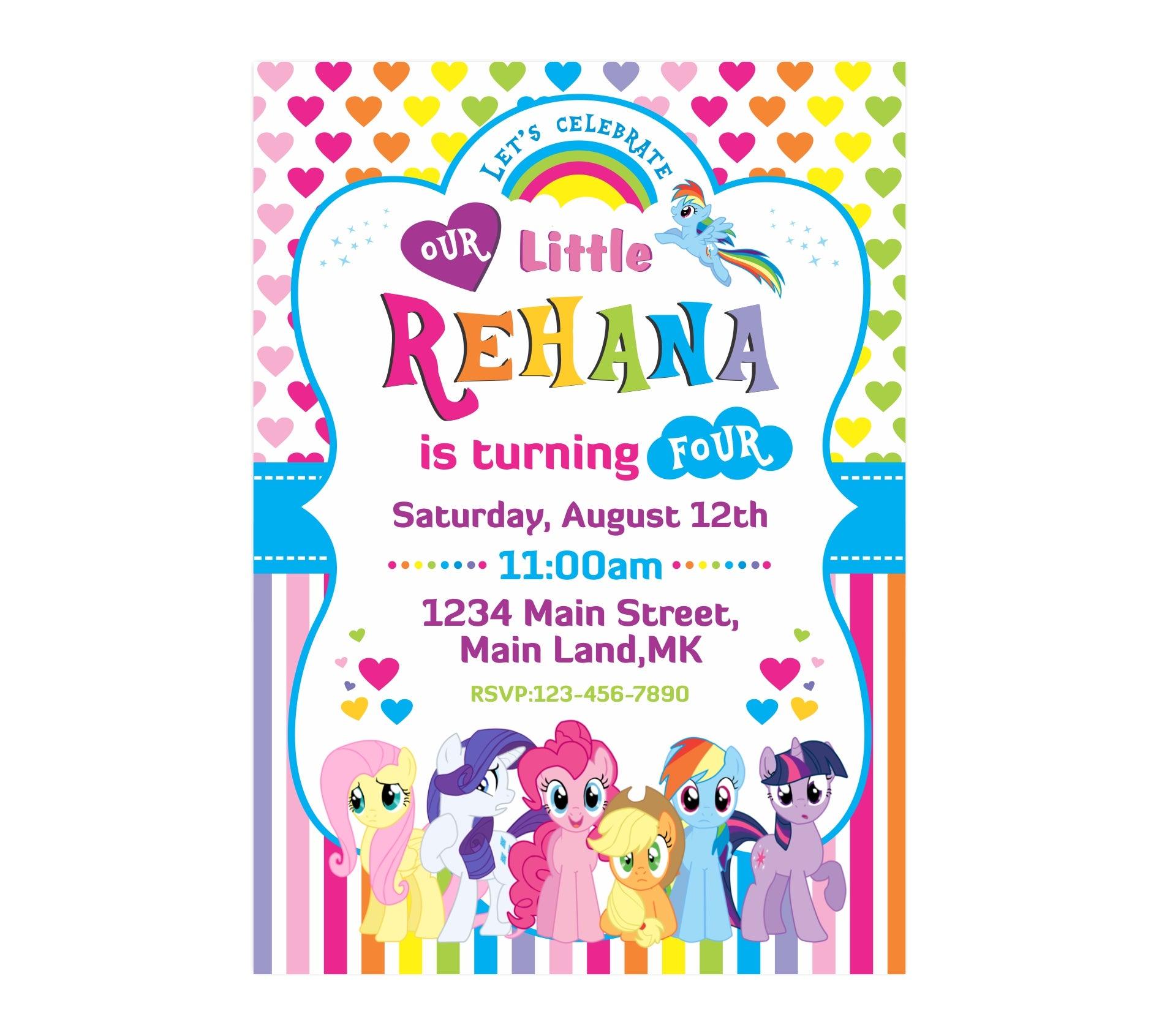 My Little Pony Invitations THEME PARTIES Pretty UR Party