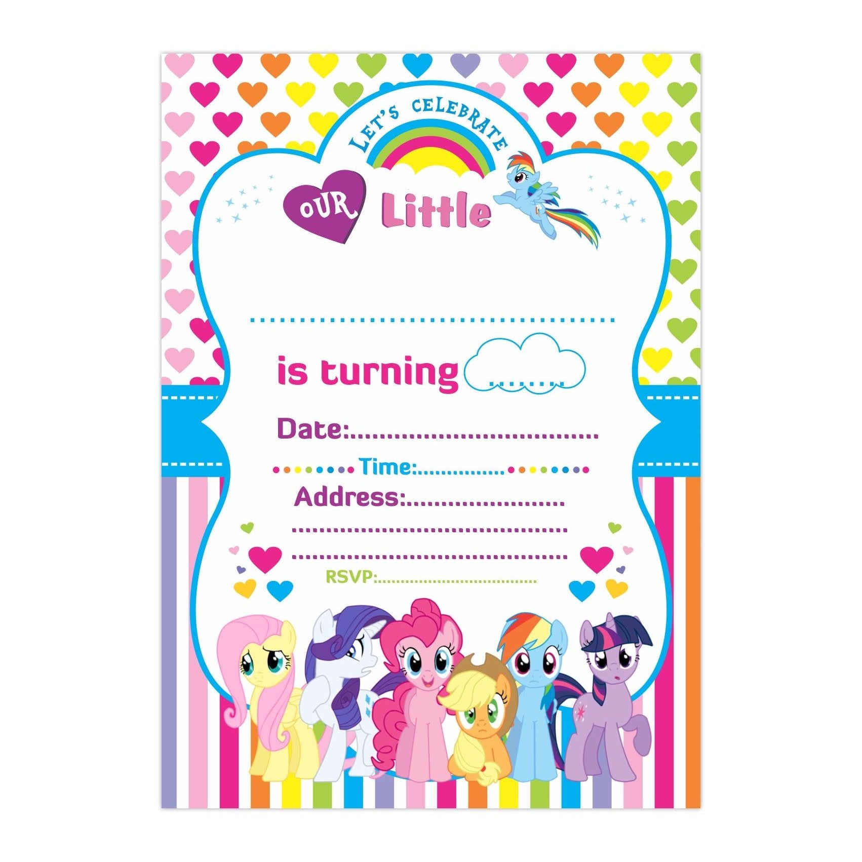 My Little Pony Invitations THEME PARTIES Pretty UR Party