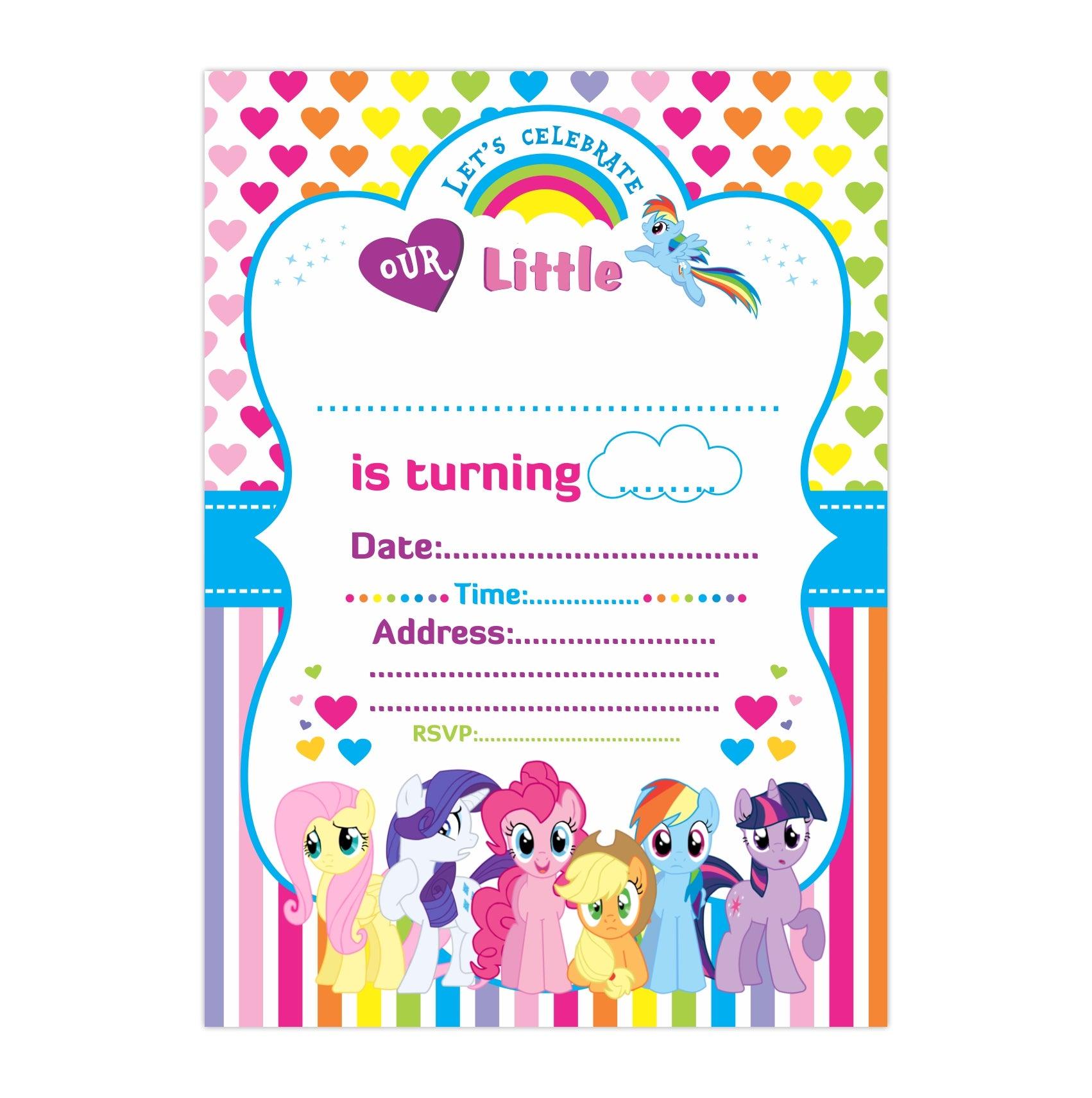 My Little Pony Invitations THEME PARTIES Pretty UR Party