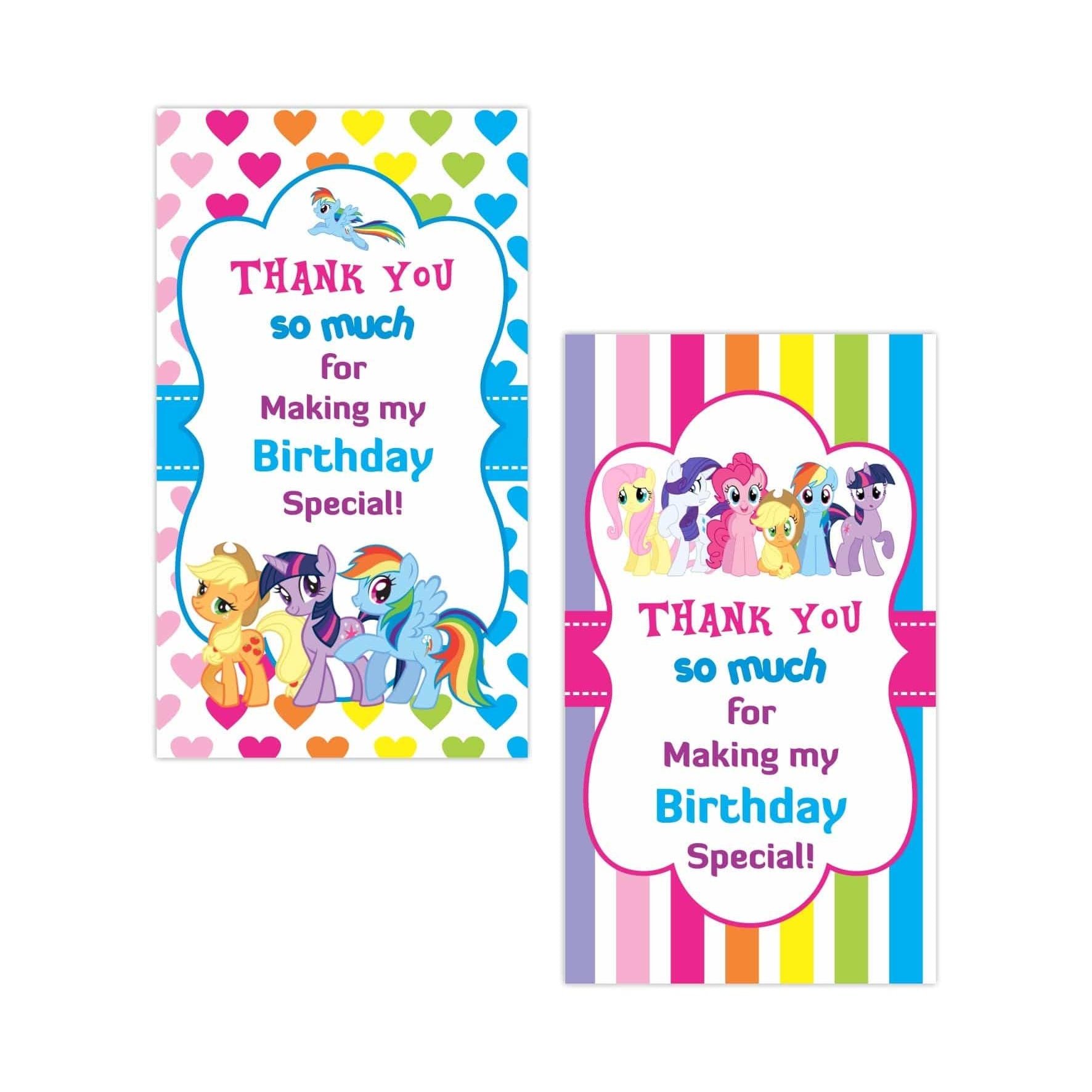 My Little Pony Thank you Tags THEME PARTIES Pretty UR Party