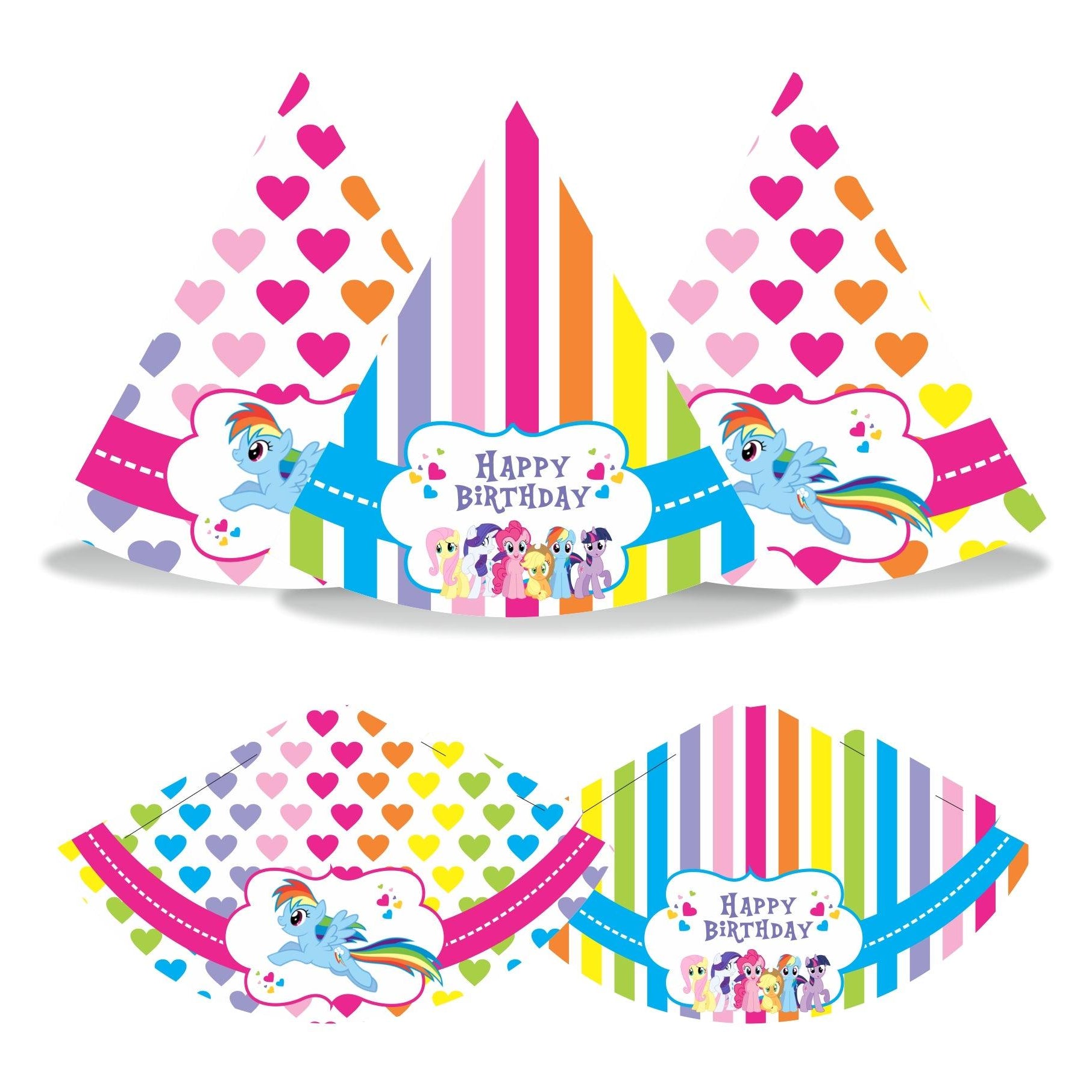 My Little Pony Hats - Pack of 10 THEME PARTIES Pretty UR Party