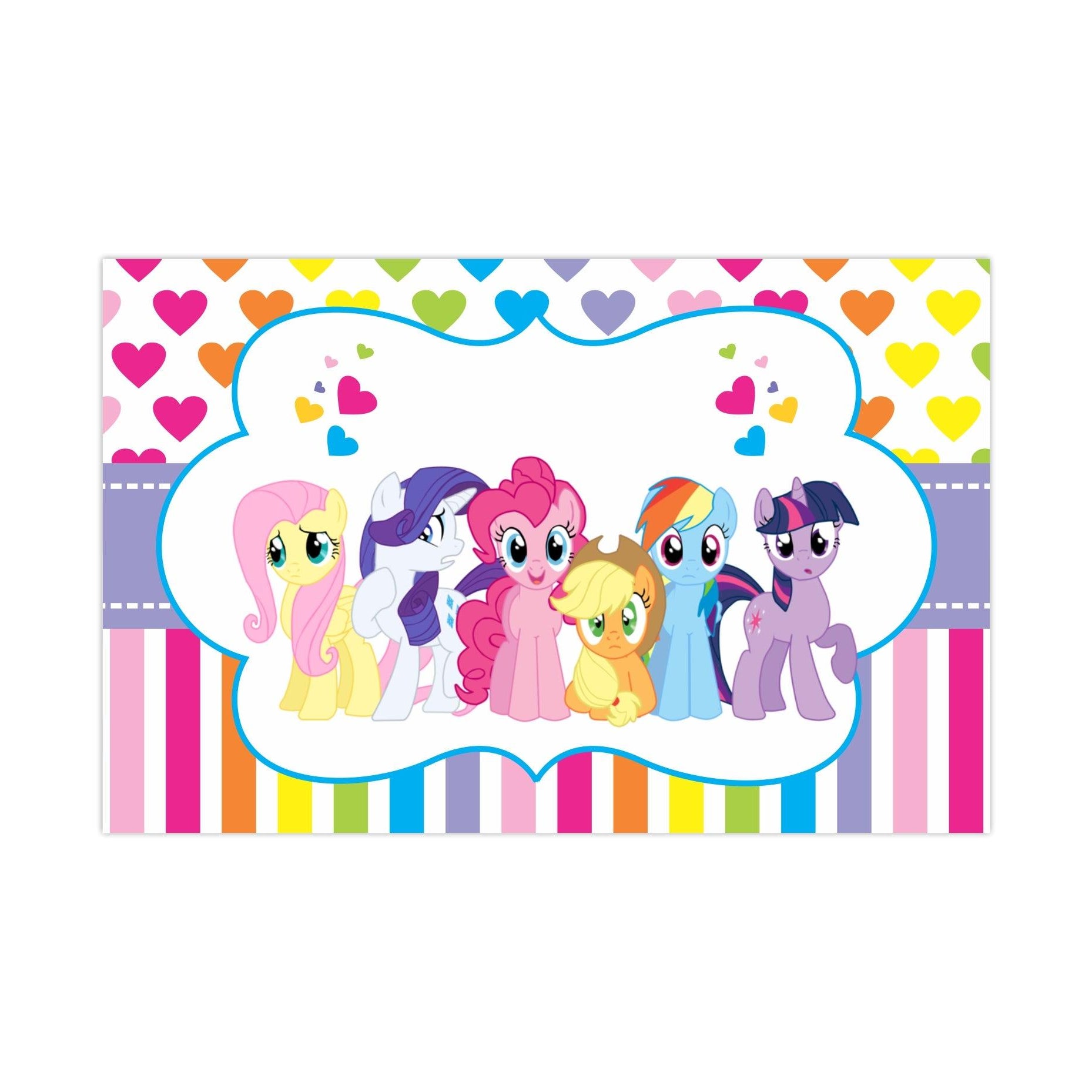 My Little Pony Table Mats THEME PARTIES Pretty UR Party