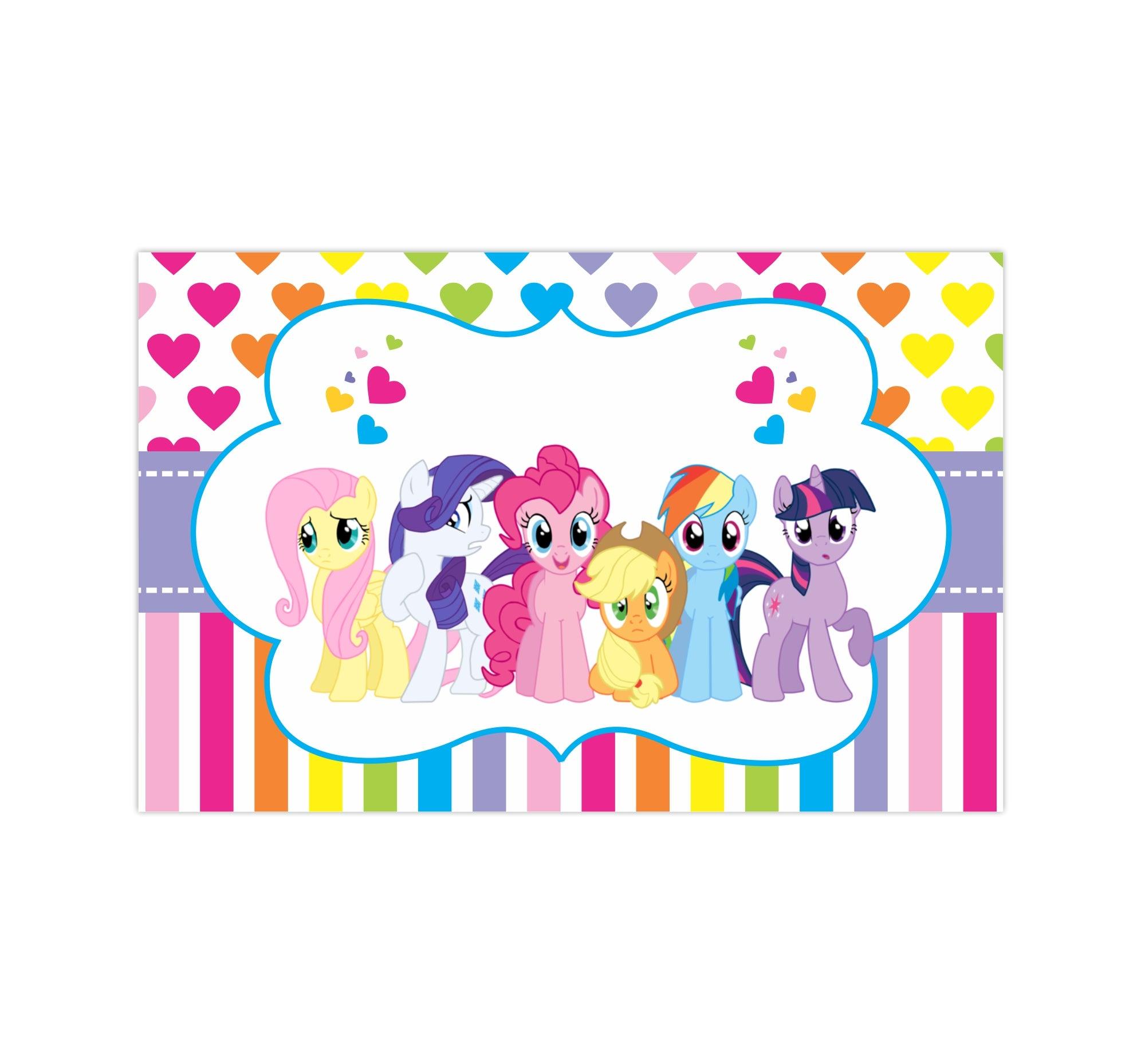 My Little Pony Table Mats THEME PARTIES Pretty UR Party