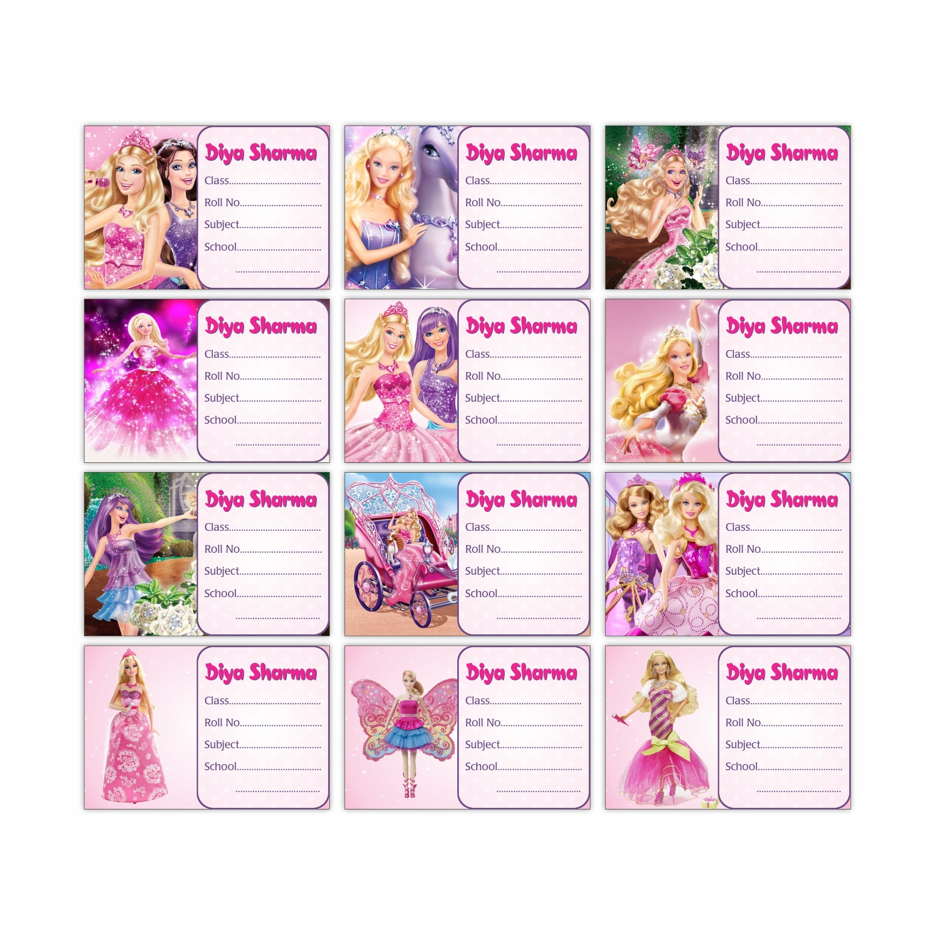 Barbie label on sale