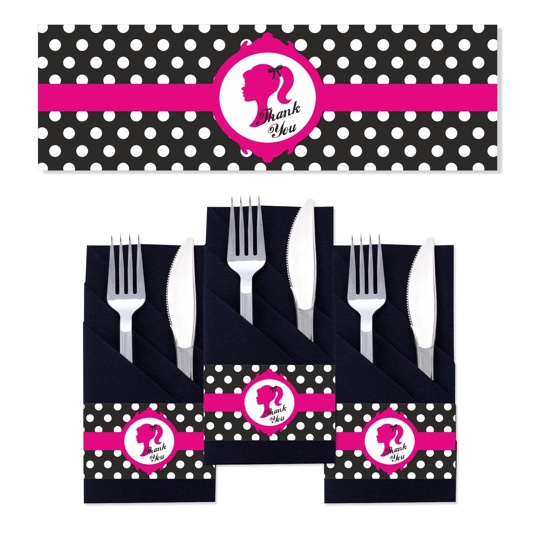 Barbie Napkin Rings THEME PARTIES Pretty UR Party