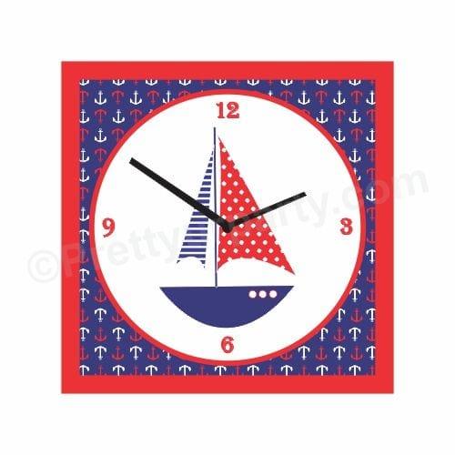 Personalised Nautical Theme Clock THEME PARTIES Pretty UR Party
