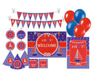 Nautical Party Decorations Kit - 80 pieces Combo Pack BIRTHDAYS Pretty UR Party