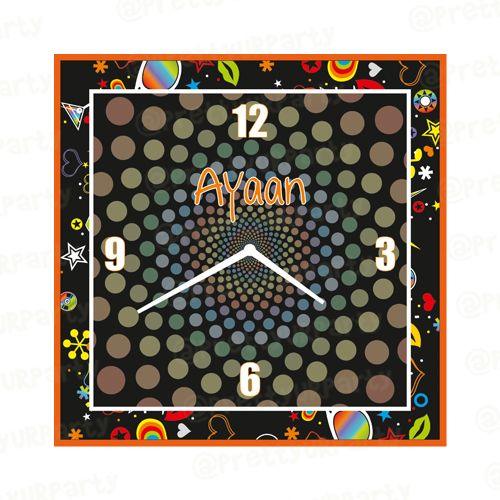 Personalised Neon Clock THEME PARTIES Pretty UR Party