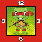 Personalised Ninja Turtles Clock THEME PARTIES Pretty UR Party