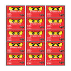 Ninjago Book Name Labels PERSONALISED Pretty UR Party