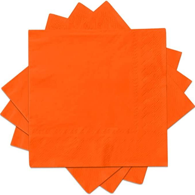 Orange Paper Napkins - Pack of 20 THEME PARTIES Pretty UR Party