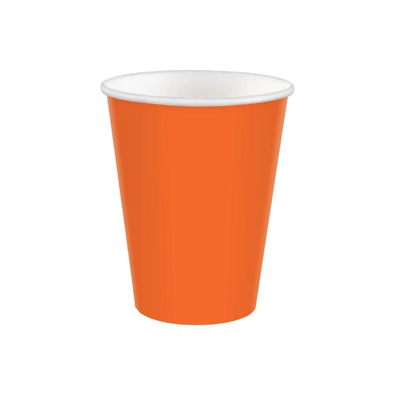 Orange Paper Cups - pack of 10 THEME PARTIES Pretty UR Party