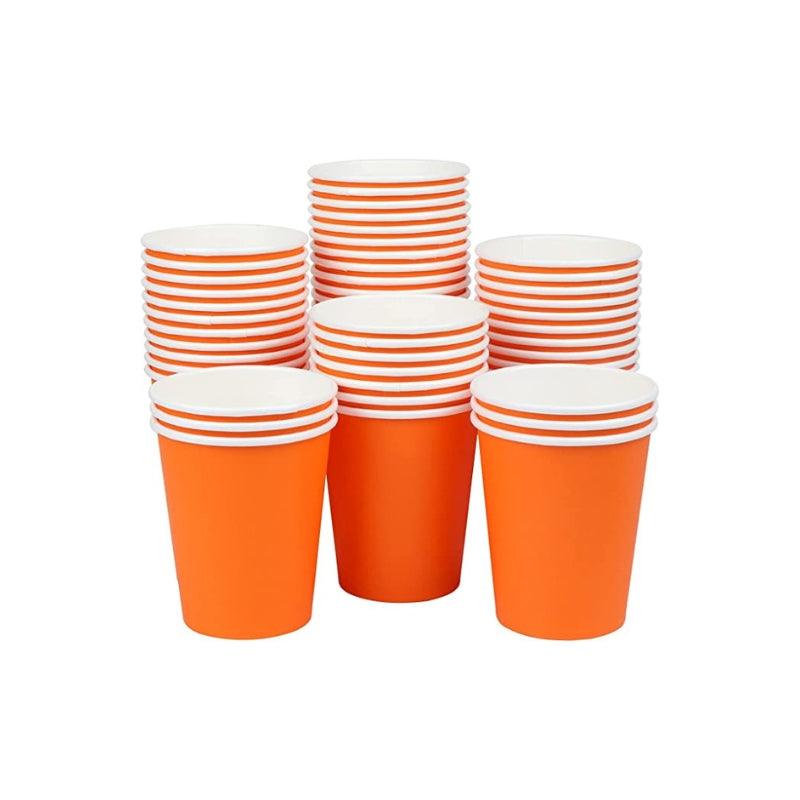 Orange Paper Cups - pack of 10 THEME PARTIES Pretty UR Party