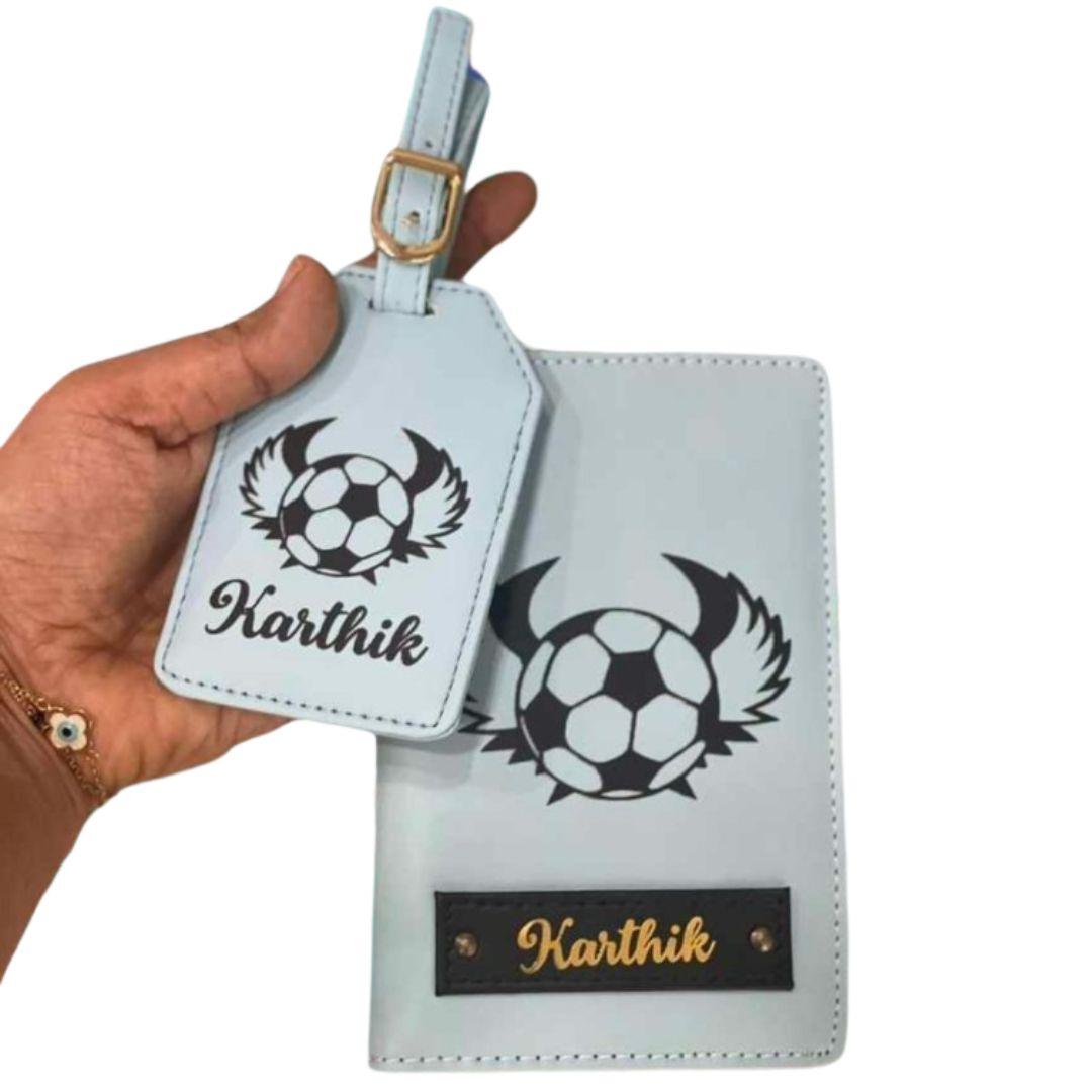 Football Passport cover and Bag Tag Combo RETURN GIFTS Pretty UR Party