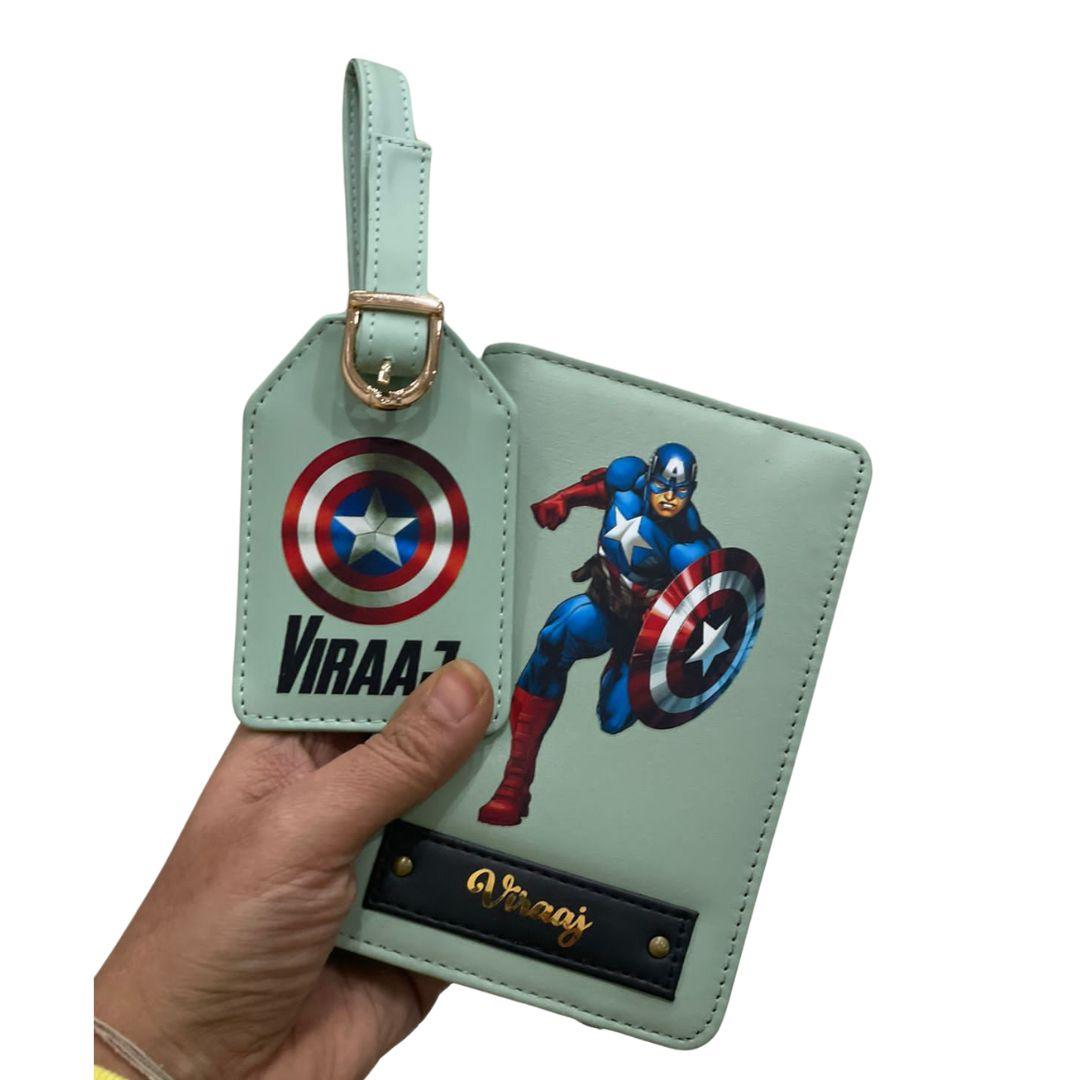 Captain America Passport cover and Bag Tag Combo RETURN GIFTS Pretty UR Party Captain America Passport cover and Bag Tag Combo RETURN GIFTS Pretty UR Party