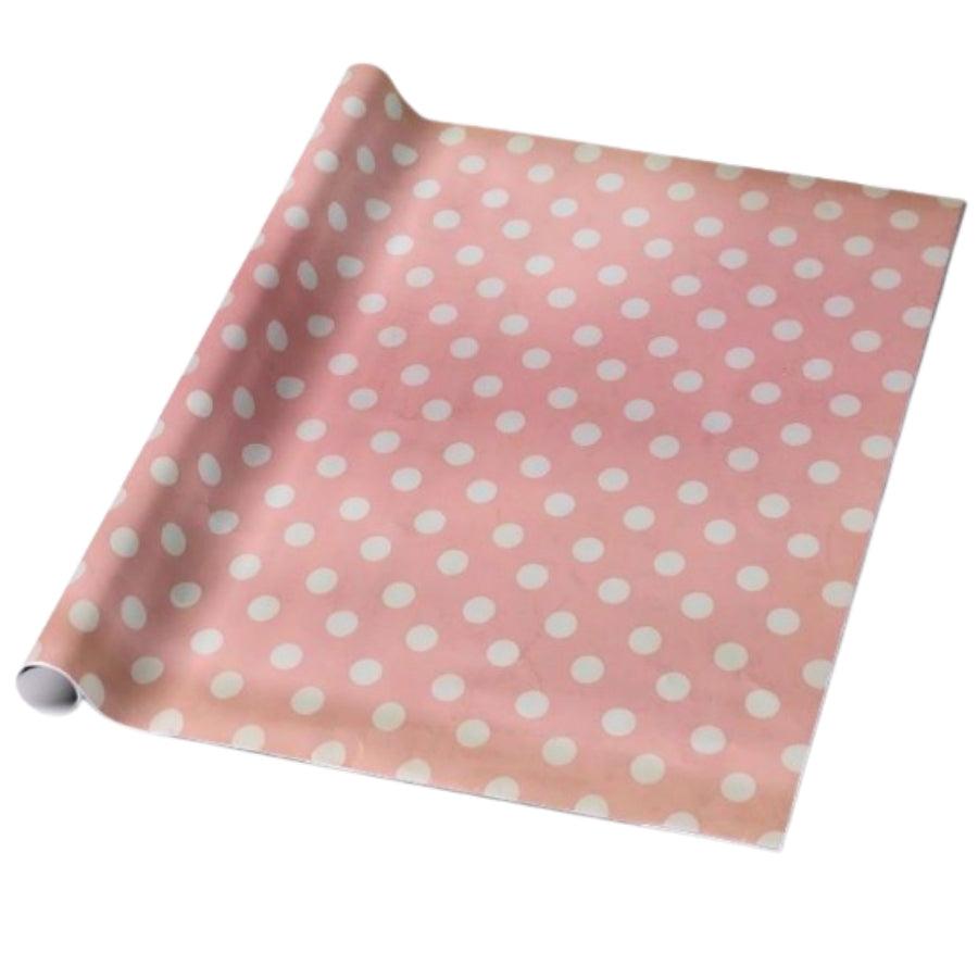 Pastel Pink polka dots Wrapping paper (pack of 5) RETURN GIFTS Pretty UR Party