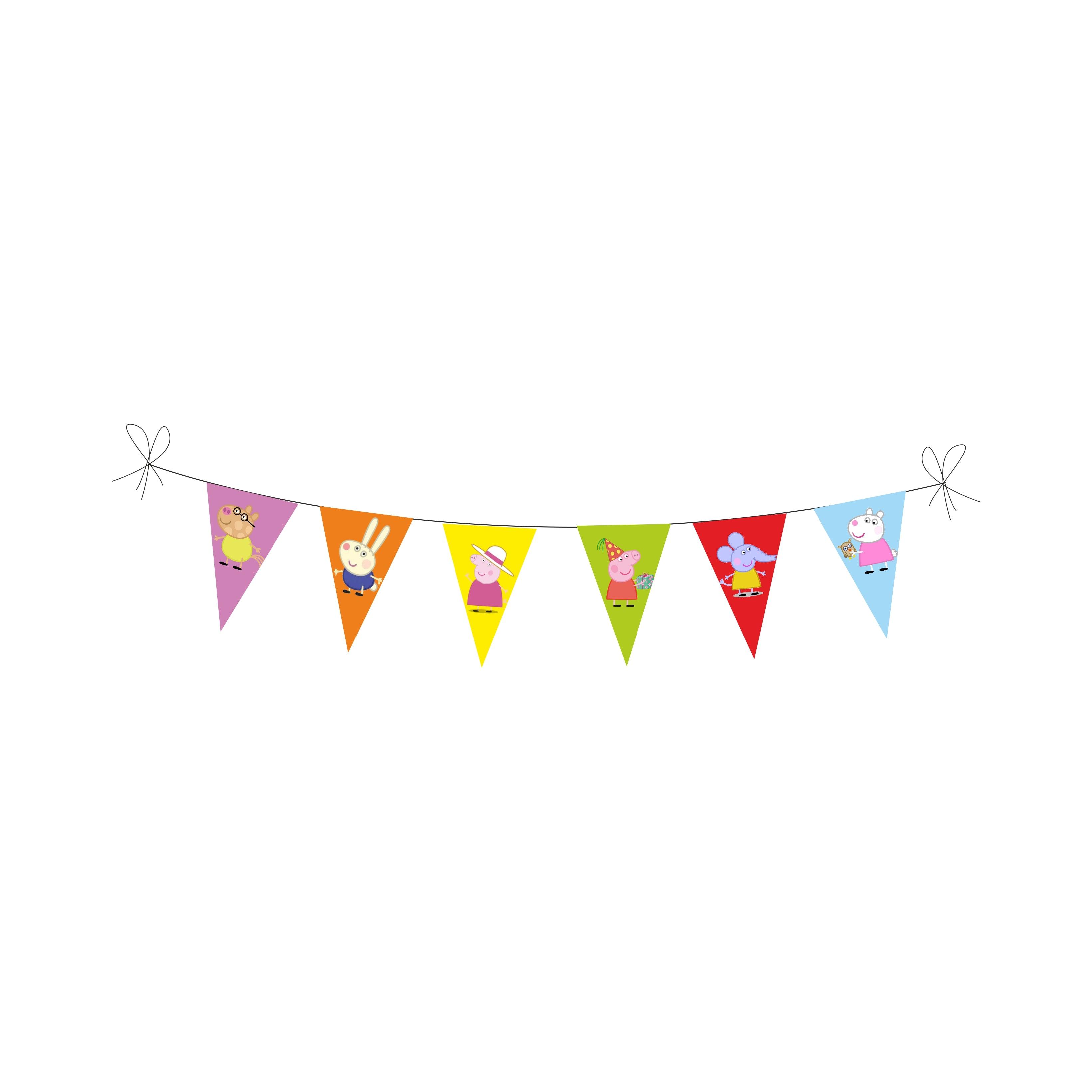Peppa Pig Pattern Bunting THEME PARTIES Pretty UR Party