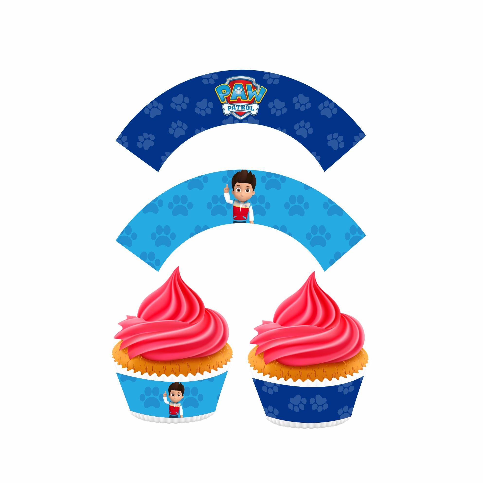 Paw Patrol Blue Theme Cupcake Wrappers THEME PARTIES Pretty UR Party